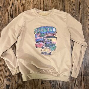 Cruisin Graphic Beige Sweater